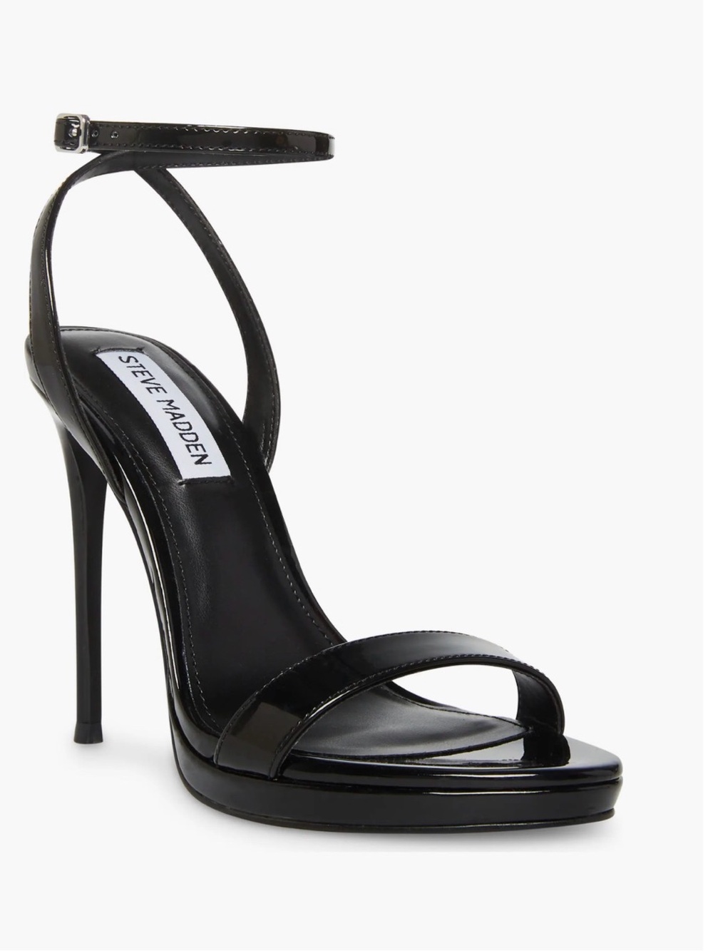 Steve Madden Black Patent Platform Stiletto Heels | Minimalist Glam